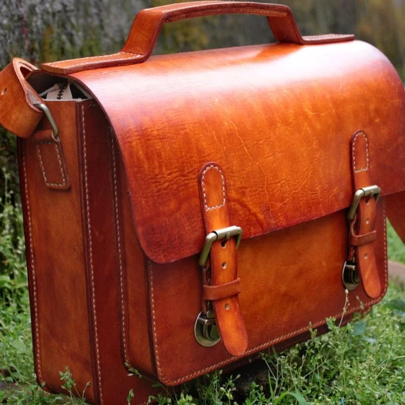 Handmade Leather Cool Mens Brown Briefcase Messenger Bag School Bag for men Trendy Purses At Exclusive Promotional Rates Handmade Leather Cool Mens Brown Briefcase Messenger Bag School Bag for men Trendy Purses At Exclusive Promotional Rates
