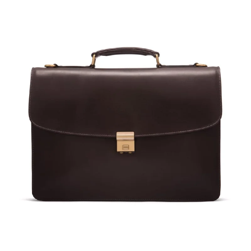 Harvard Leather Briefcase - Brown Luxury Handbags At Budget-Friendly Rates
