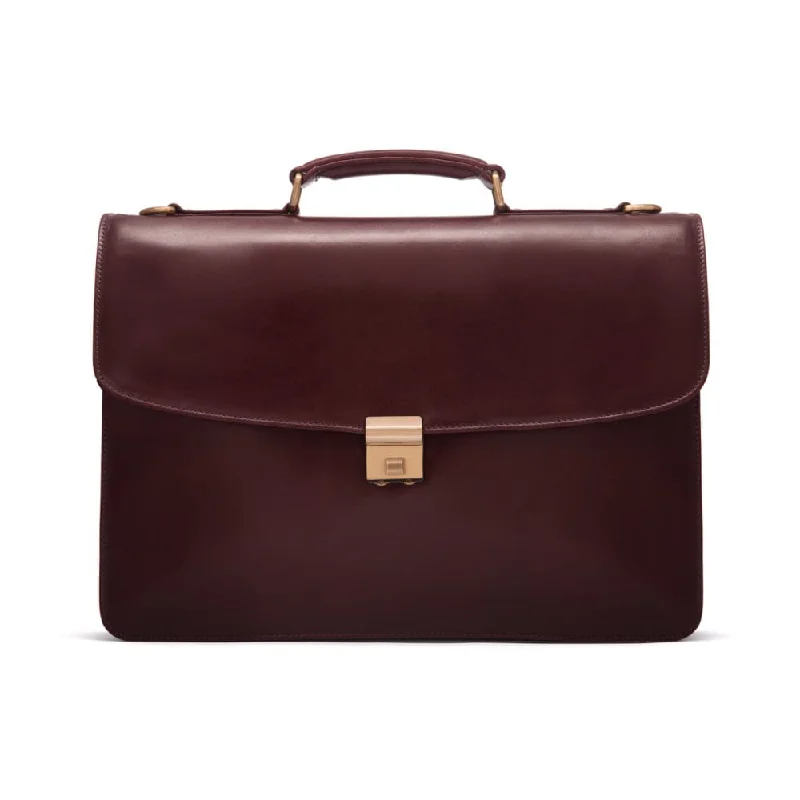 Harvard Leather Briefcase - Dark Tan Fashion Bags With Huge Discounts