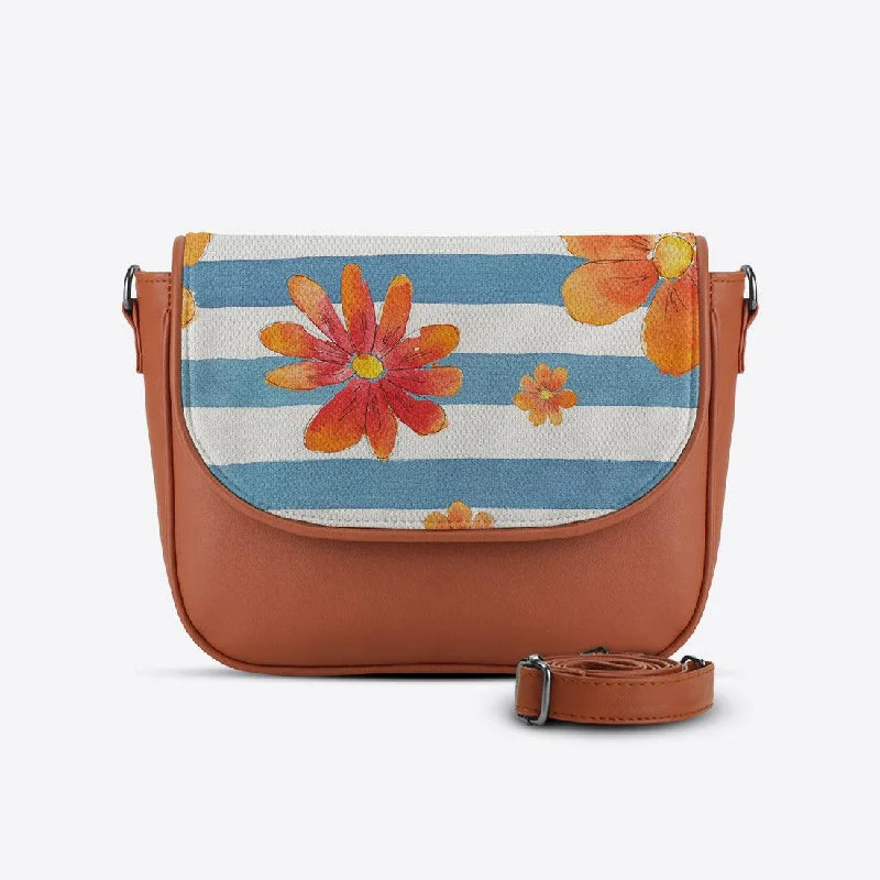 Havana Messenger Crossbody Blue Floral Luxury Handbags, Budget-Friendly