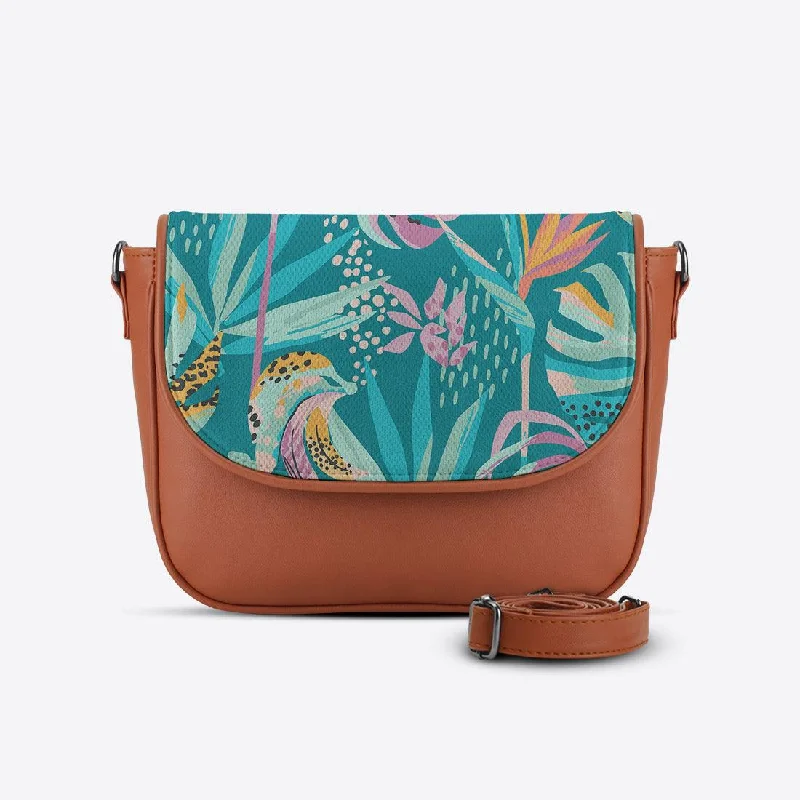 Havana Messenger Crossbody Blue Garden