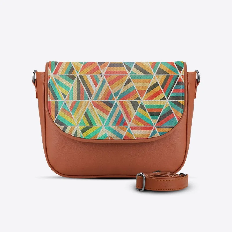 Havana Messenger Crossbody Colorful Triangles Statement Bags, Shop Today