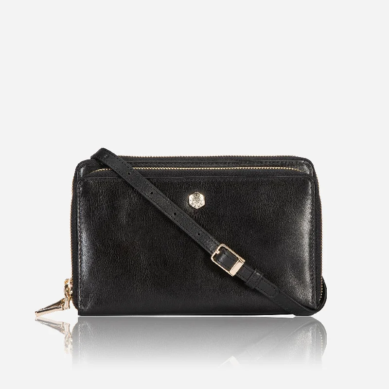 Jekyll & Hide Zulu Ladies Travel Purse, Black Shoulder Bags, Best Deals Today