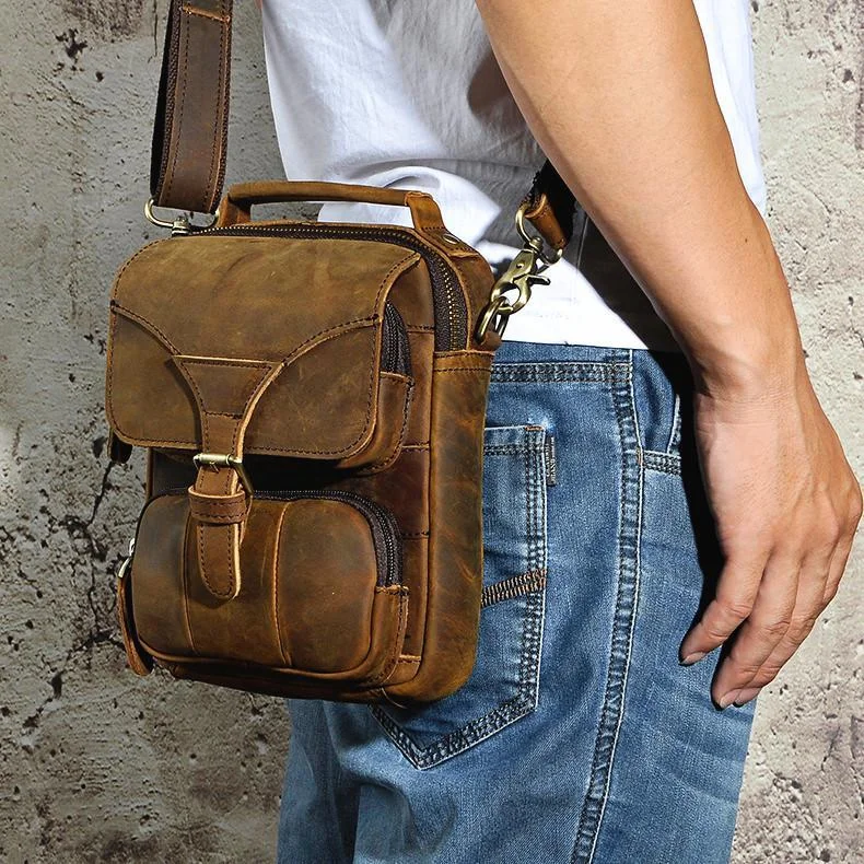 Small Leather Handbag Belt Pouch for men Waist Bag BELT BAG Shoulder Bag For Men Premium Bags, Special Prices