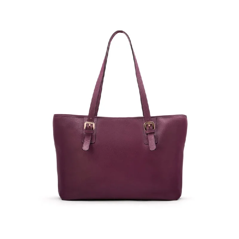 Women's 13" Laptop Workbag - Purple Full Grain Stylish Totes, Special Discounts