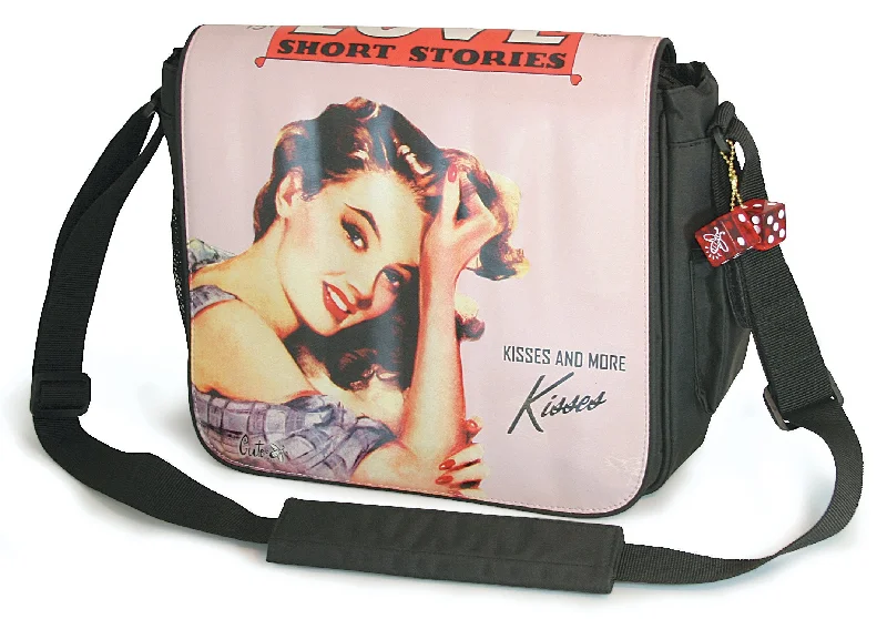 14.1" Maddie Powers Pulp Fiction Laptop Bag (Pink) Trendy Backpacks With Big Discounts 14.1" Maddie Powers Pulp Fiction Laptop Bag (Pink) Trendy Backpacks With Big Discounts