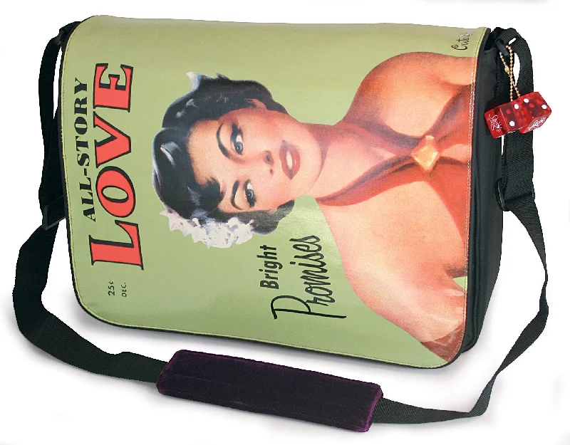15.4" Maddie Powers Pulp Fiction Messenger Bag (Green) Grab Stylish Bags Before They Sell Out 15.4" Maddie Powers Pulp Fiction Messenger Bag (Green) Grab Stylish Bags Before They Sell Out