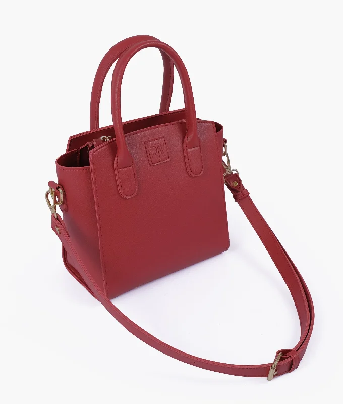 Maroon top-handle mini handbag Premium Handbags At Exclusive Prices