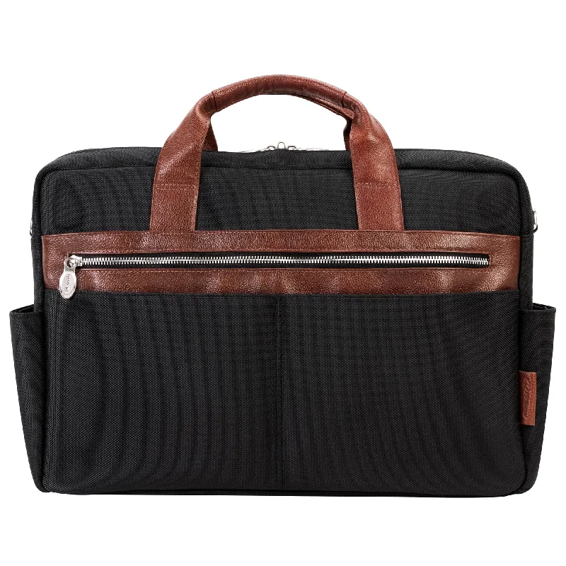 McKlein U Series Southport 17" Two-Tone Dual-Compartment Laptop and Tablet Nylon Briefcase Timeless Handbags, Flash Sale McKlein U Series Southport 17" Two-Tone Dual-Compartment Laptop and Tablet Nylon Briefcase Timeless Handbags, Flash Sale