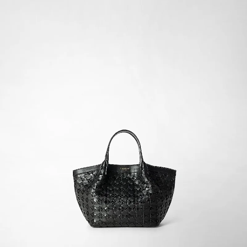 MINI SECRET BAG IN MOSAICO AND ELAPHE