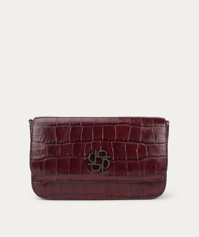 Mr D-Rex - Claret Croc Timeless Handbags At Reduced Prices