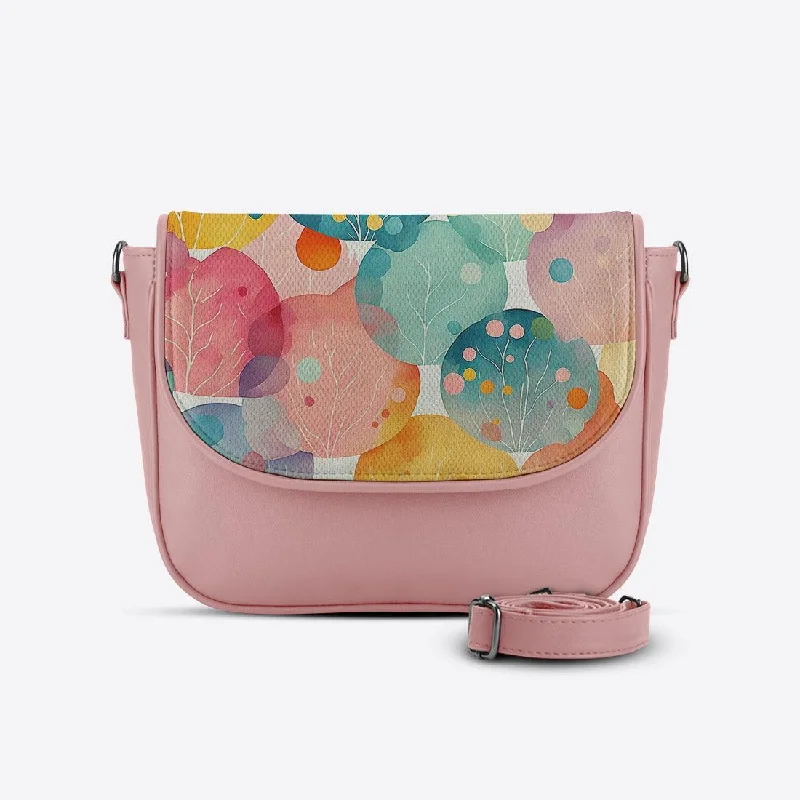 Rose Messenger Crossbody Circled Trees