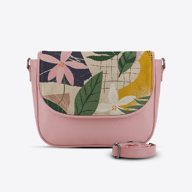 Rose Messenger Crossbody Leafs