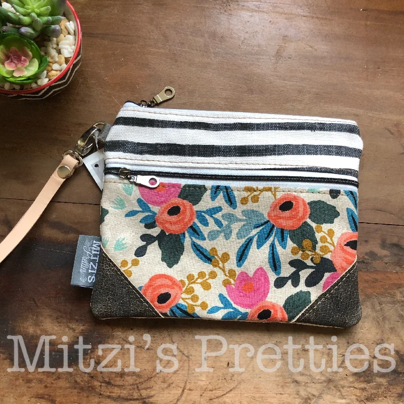 SHIPS TODAY Rifle Paper Co Double Zipper Wristlet & Leather Elegant Purses At Clearance Prices SHIPS TODAY Rifle Paper Co Double Zipper Wristlet & Leather Elegant Purses At Clearance Prices