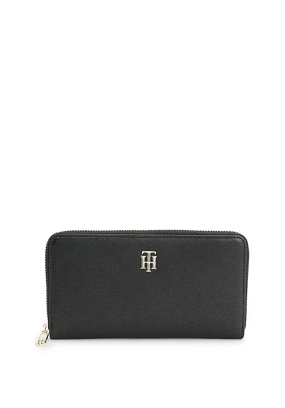 Tommy Hilfiger TH Timeless Large Wallet, Black Affordable Luxury – Exclusive Savings On Premium Bags