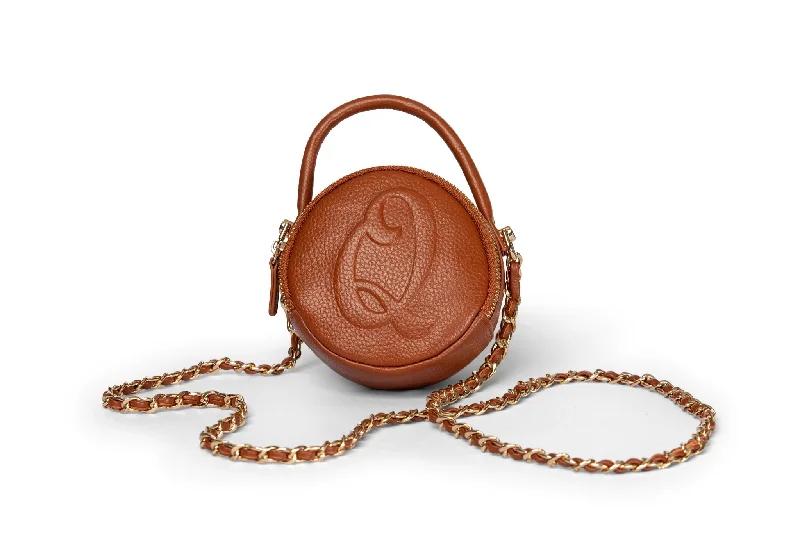 The Mini Circle Crossbody Bag-Brown