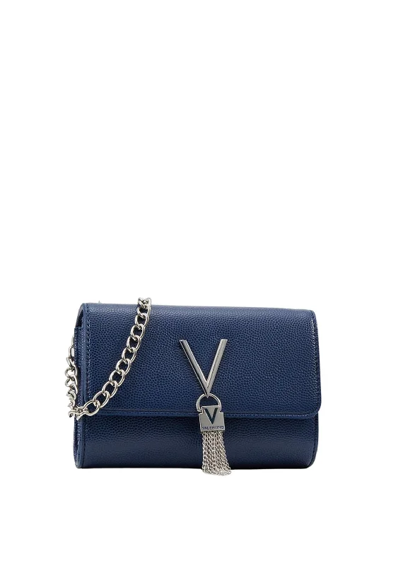 Valentino Handbags Divina Box Flap Over Bag, Deep Sea Blue