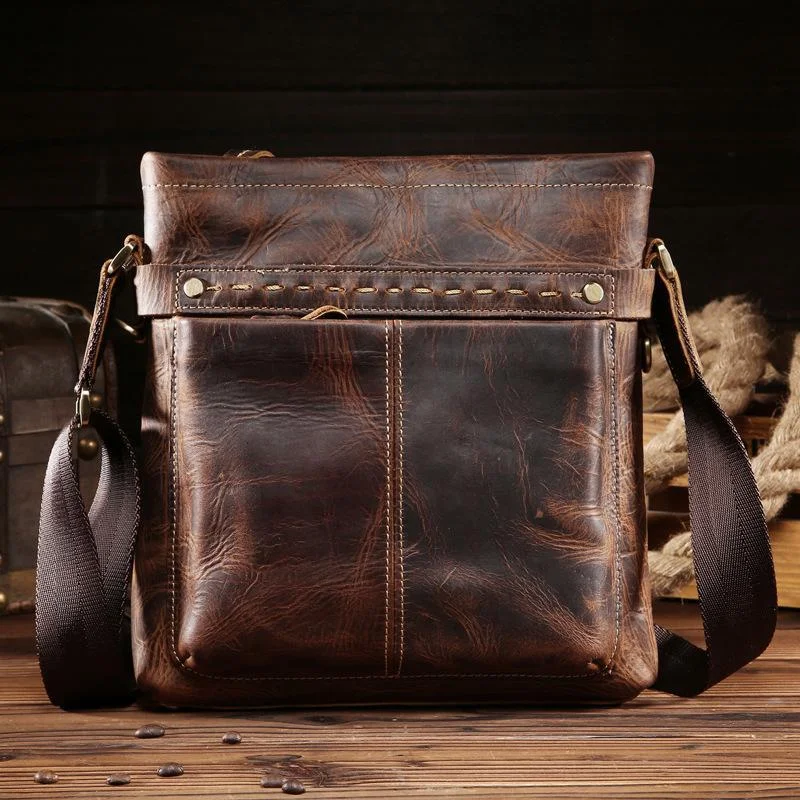 Vintage Leather Mens Cool Small Messenger Bag Cool Shoulder Bag For Men Premium Handbags At Budget-Friendly Prices Vintage Leather Mens Cool Small Messenger Bag Cool Shoulder Bag For Men Premium Handbags At Budget-Friendly Prices