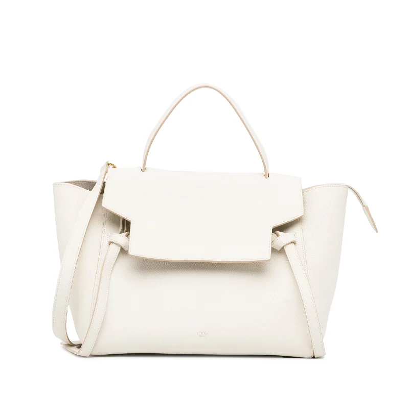 White Celine Mini Belt Satchel Fashion-Forward Bags, Now On Sale