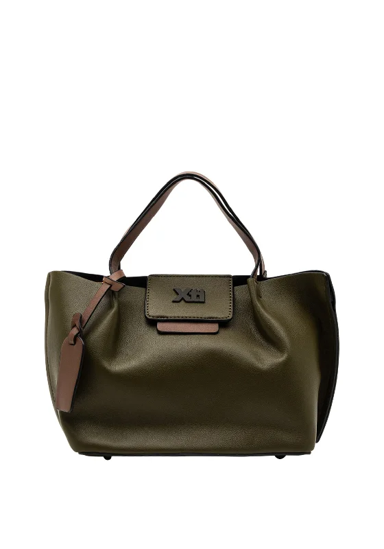 Xti Mini Shopper Bag, Khaki Best Handbag Sale Of The Season
