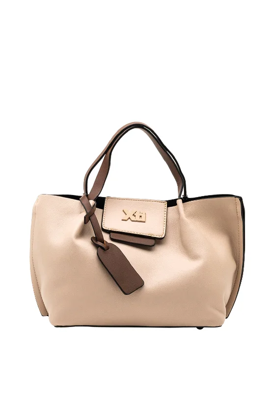 Xti Mini Shopper Bag, Beige Stylish Totes, Special Discounts
