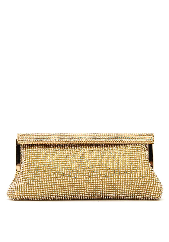 Zen Collection Diamante Mesh Clasp Clutch Bag, Gold Fashion Bags With Huge Discounts Zen Collection Diamante Mesh Clasp Clutch Bag, Gold Fashion Bags With Huge Discounts
