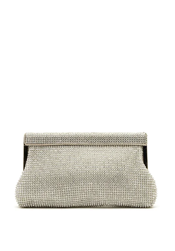 Zen Collection Diamante Mesh Clasp Clutch Bag, Silver Stylish Bags At Unbeatable Prices Zen Collection Diamante Mesh Clasp Clutch Bag, Silver Stylish Bags At Unbeatable Prices