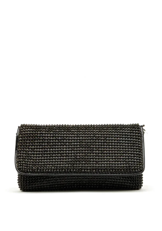 Zen Collection Diamante Mesh Clutch Bag, Black Elegant Bags With Limited Stock Available Zen Collection Diamante Mesh Clutch Bag, Black Elegant Bags With Limited Stock Available