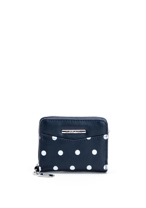 Zen Collection Polka Dot Small Purse, Blue