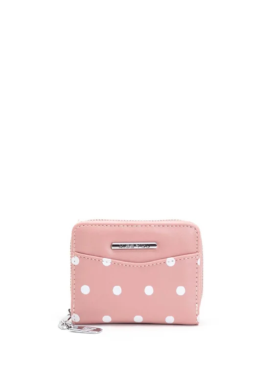 Zen Collection Polka Dot Small Purse, Pink