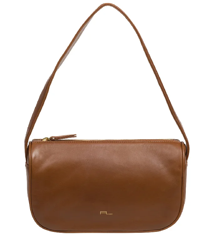 'Alicia' Chestnut Nappa Leather Grab Bag