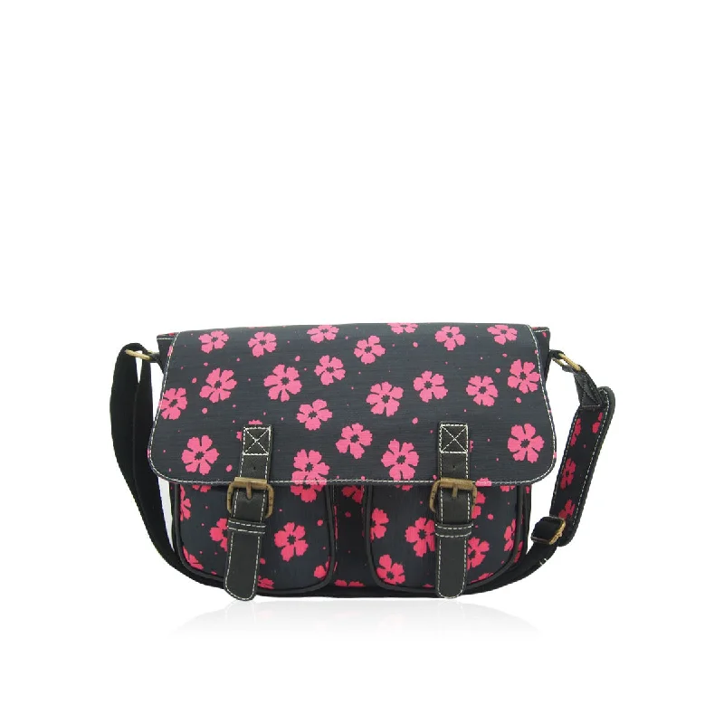 Anna Smith Delilah Pink Flower Satchel Bag