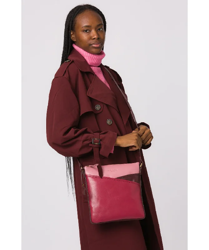 'Avril' Orchid, Plum & Blush Leather Cross Body Bag Elegant Purses At Clearance Prices 'Avril' Orchid, Plum & Blush Leather Cross Body Bag Elegant Purses At Clearance Prices