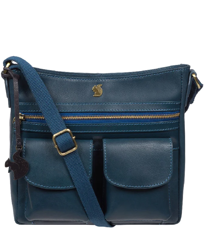 'Baby Bon' Snorkel Blue Leather Cross Body Bag Iconic Handbags At Unbeatable Prices