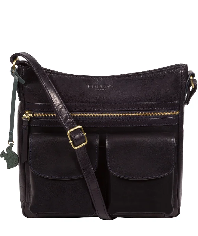 'Bon' Navy Leather Cross Body Bag Luxury Handbags, Budget-Friendly