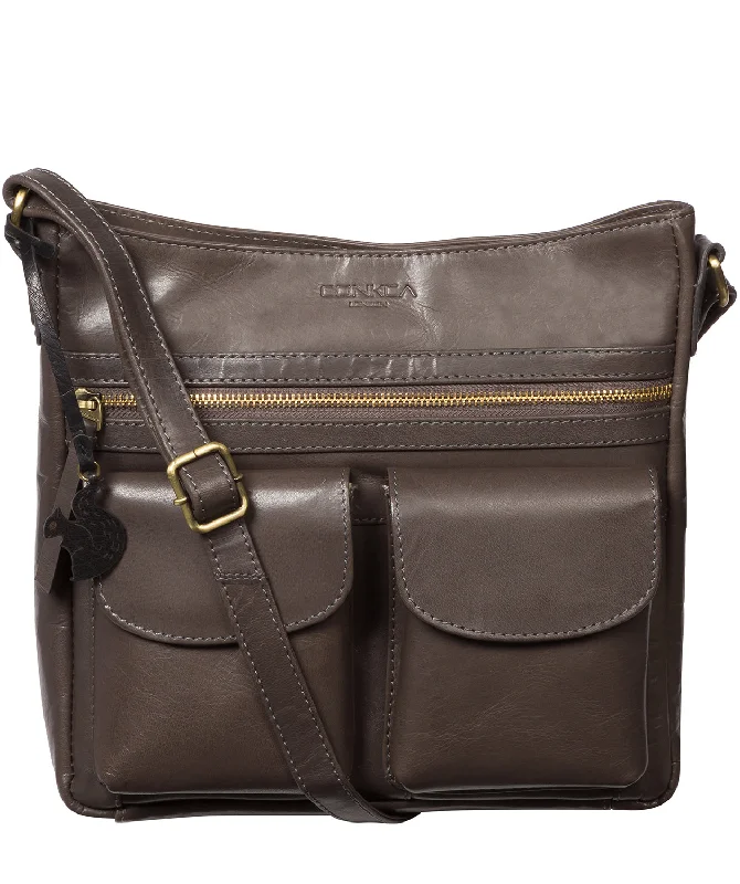 'Bon' Slate Leather Cross Body Bag Luxury Totes, Affordable Prices