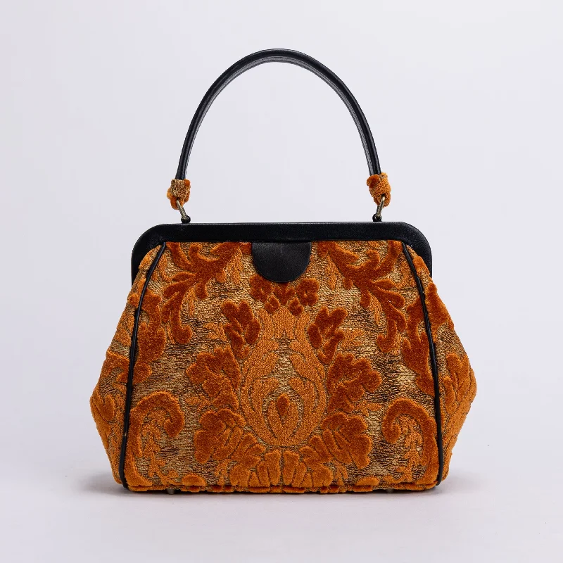 Burnout Velvet Orange Alma Satchel