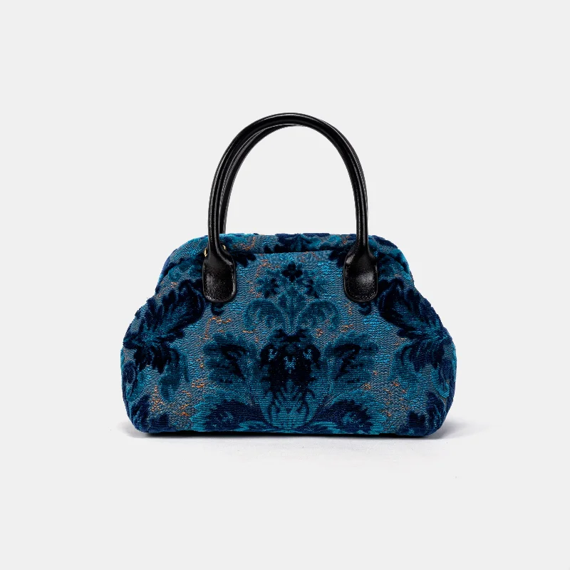 Burnout Velvet Revival Aqua Carpet Satchel