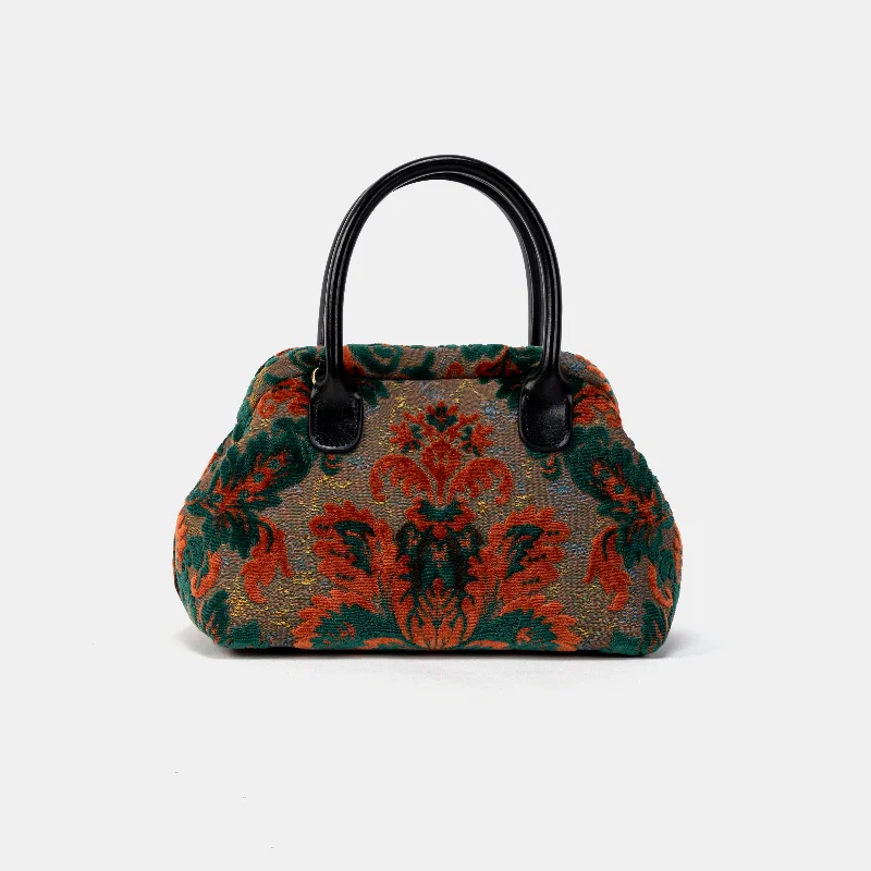 Burnout Velvet Revival Jade Carpet Satchel