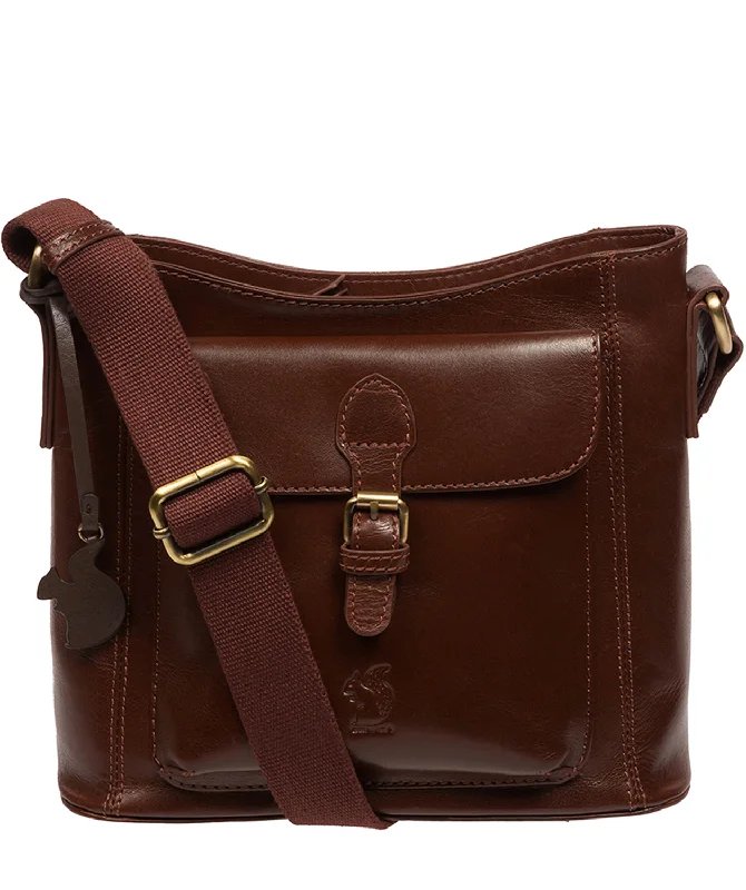'Carla' Conker Brown Leather Cross Body Bag Unmissable Deals On Everyday Handbags