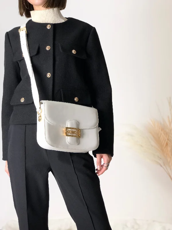 CELINE Horse Bit Leather Crossbody Shoulder bag White Vintage tkdtk2 Luxury Bags, Budget Prices CELINE Horse Bit Leather Crossbody Shoulder bag White Vintage tkdtk2 Luxury Bags, Budget Prices
