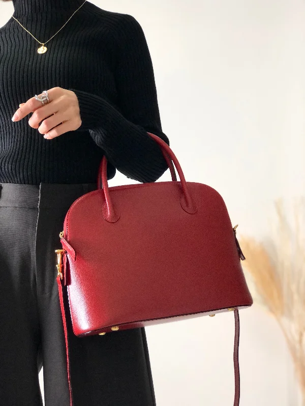 CELINE Leather Two-way Handbag Shoulder bag Red Vintage kpakv5 The Best Handbag Offers Are Here
