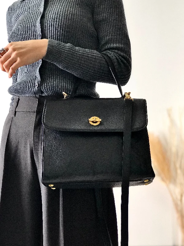 CELINE Toggle clasp Leather Two-way Handbag Shoulder bag Black Vintage g8ng5z Chic Handbags At Special Promotional Prices CELINE Toggle clasp Leather Two-way Handbag Shoulder bag Black Vintage g8ng5z Chic Handbags At Special Promotional Prices