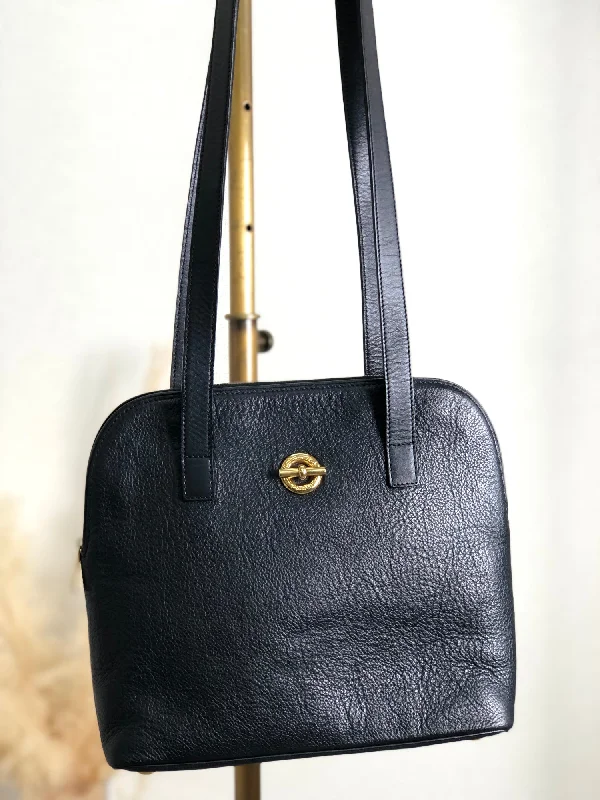 CELINE Toggle Clasp Shoulder bag Black Vintage z5i6dh