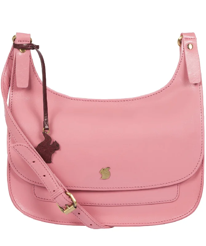 'Ellipse' Blush Leather Cross Body Bag Must-Have Bags At Irresistible Discounts