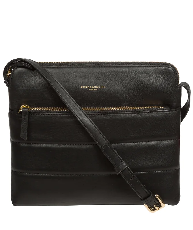 'Finola' Black Nappa Leather Cross Body Bag Stylish Bags At Unbeatable Prices
