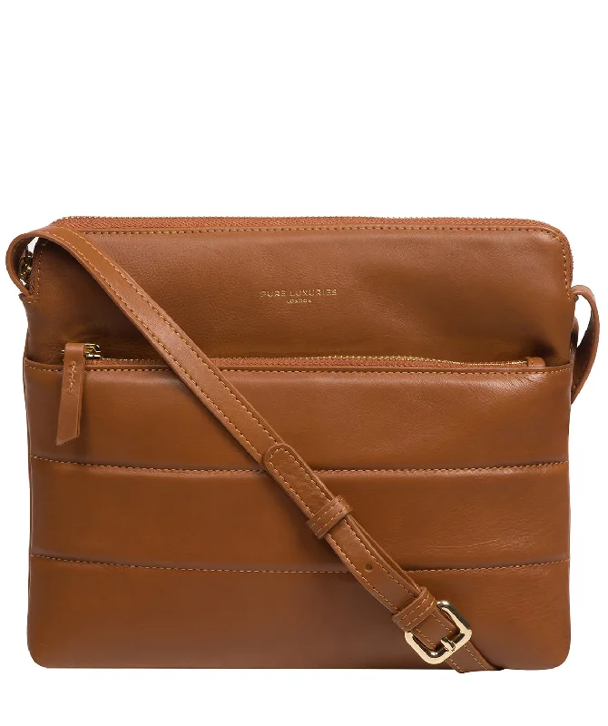 'Finola' Oak Nappa Leather Cross Body Bag