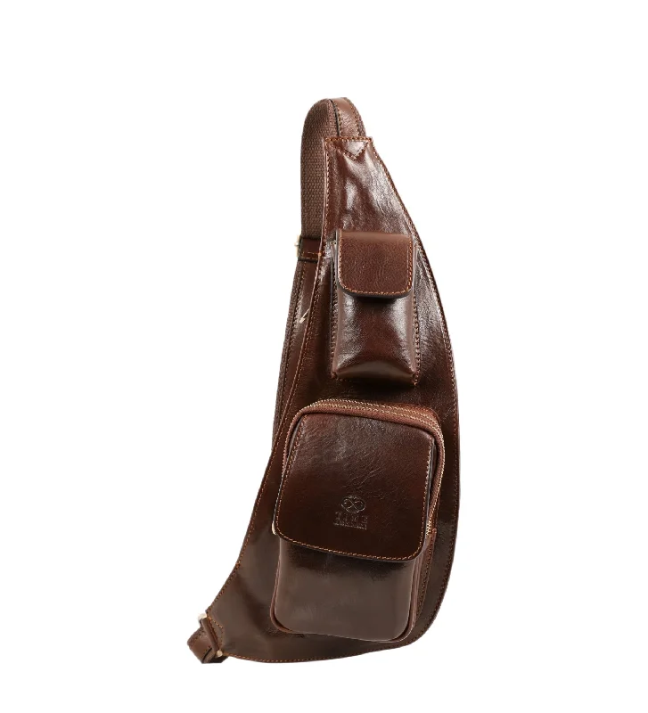 Leather Sling Bag Crossbody Bag - The Monk Elegant Bags With Limited Stock Available Leather Sling Bag Crossbody Bag - The Monk Elegant Bags With Limited Stock Available