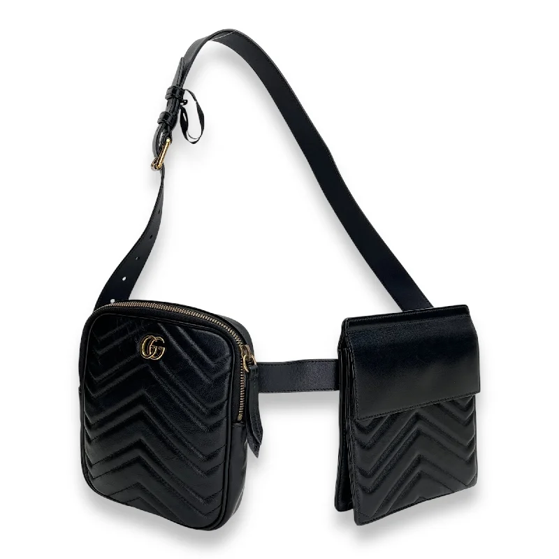 GG Marmont Belt bag in Calfskin, Gold Hardware Designer Bags At Exclusive Clearance Prices GG Marmont Belt bag in Calfskin, Gold Hardware Designer Bags At Exclusive Clearance Prices