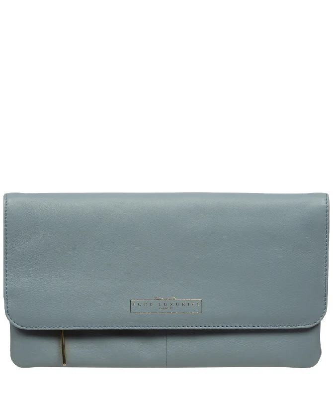 'Golders' Cashmere Blue Leather Clutch Bag Luxury Handbags At Budget-Friendly Rates